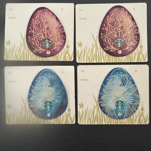 2015 Starbucks Easter Gift Cards, 2 sets of 2, 4 total, no current $ value